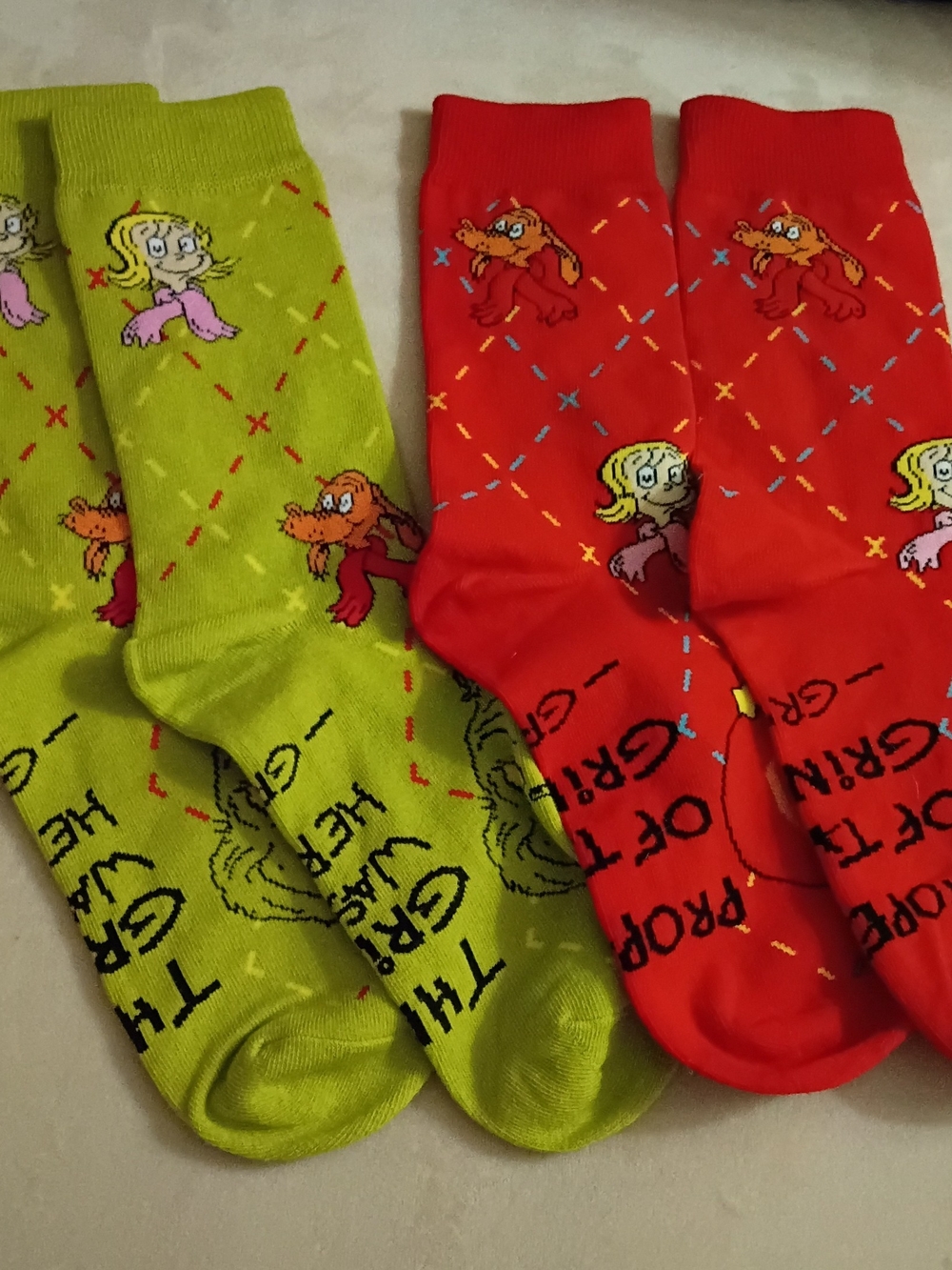 McDonald's x The Grinch 2025 Holiday Socks Lot - Red & Green Pairs (NWOT Unworn)
